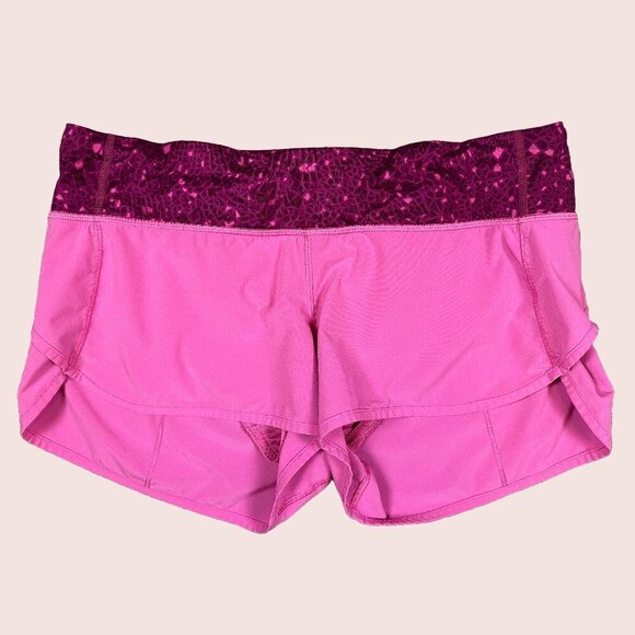 Lululemon Speed Up Short Raspberry Pink Fuchsia Size 8 - Running / Runner - Picture 1 of 5